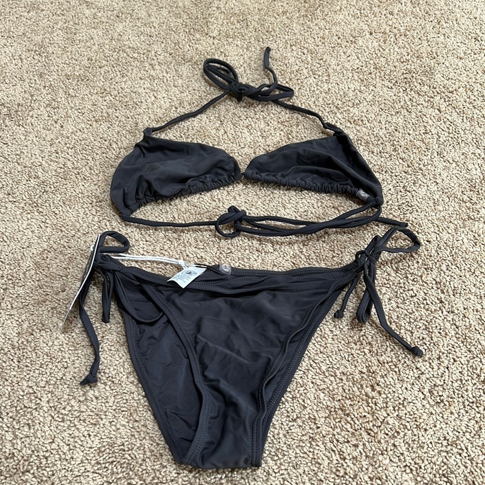 New! Levitate Rachel small vintage black bikini set.